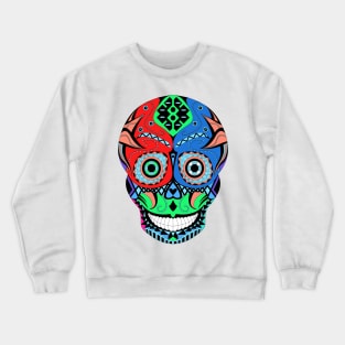 marvelous skeleton catrina happy face ecopop art Crewneck Sweatshirt